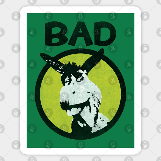 Bad Ass Cartoon Donkey Funny Style Distressed Look Sticker by Joaddo